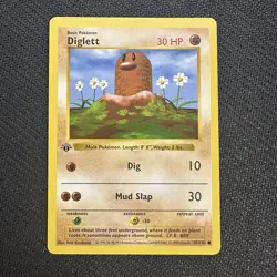 1999 Pokemon Vintage 1st Edition Diglett 47/102 Base Set Shadowless - Image 1