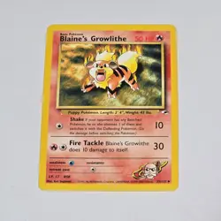 Pokemon TCG Blaine's Growlithe Gym Heroes Uncommon 35/132 WOTC 2000 Ken Sugimori - Image 1