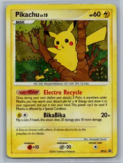 Pokemon TCG Pikachu #DP16 Diamond and Pearl Promos - Image 1