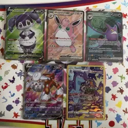 Pokemon Tcg English Full Art Cards Bundle Including Wigglytuff 151 Crobat Etc - Image 1
