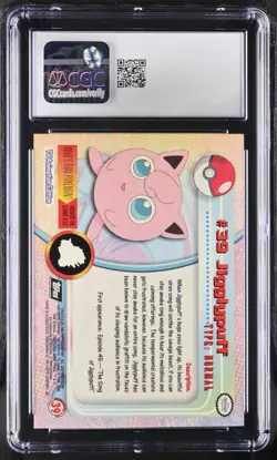 CGC 9 Jigglypuff 39 Second Print Topps Series 1 1999 Pokemon Card - Image 2