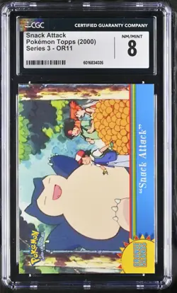 CGC 8 Snack Attack OR11 Topps Series 3 2000 Pokemon Card - Image 1