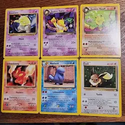 Pokemon (GERMAN) 16 Card Lot Vintage WOTC TCG - Image 1