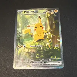 Pokemon Pikachu EX Full Art Holo Card Ascended Heroes 276/217 in hand - Image 1
