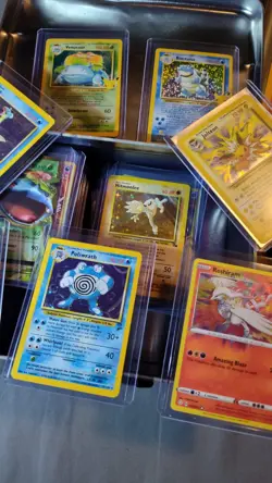 Pokemon TCG Card Lot. 170 Plus Cards. 20 Plus Jumbo Cards. Holo, Vmax, Vintage - Image 1