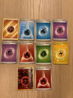 Pokemon TCG Assorted HOLO energy card bundle including rares - Image 1