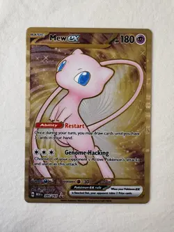 ENG Pokemon TCG - Mew EX (205/165) Metal Card SEC NM/M Pack Fresh - Image 1