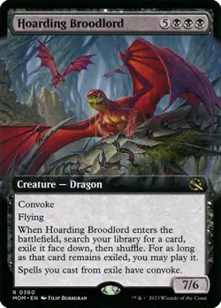 MTG Hoarding Broodlord Extended Art ** March of the Machine ** English - Image 1