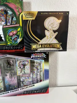 Pokemon TCG Prismatic Evolutions Lot Premium Figure Collection Etb Mega Lot Of 3 - Image 2