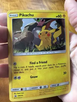 Pokemon TCG Sun & Moon Pikachu SM234 Black Star Promo Cosmos Holo NM! - Image 4