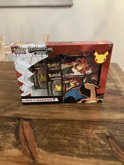 Pokemon TCG Celebration Box Lance's Charizard V Brand New Sealed Free Shipping 820650809392 - Image 1