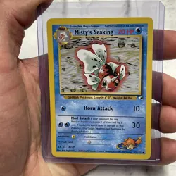 Pokemon Misty's Seaking 55/132 Gym Heroes Vintage Uncommon Nintendo WOTC LP+ Vtg - Image 1