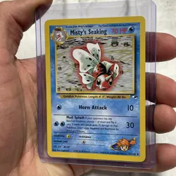 Pokemon Misty's Seaking 55/132 Gym Heroes Vintage Uncommon Nintendo WOTC LP+ Vtg - Image 2