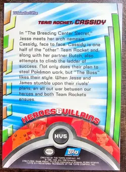 2000 Topps Pokemon TV #HV5 Cassidy Rainbow Foil - Image 2