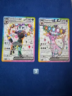 Pokemon TCG Umbreon Ex 176 & Espeon Ex 175 SV Promo Set - Image 1