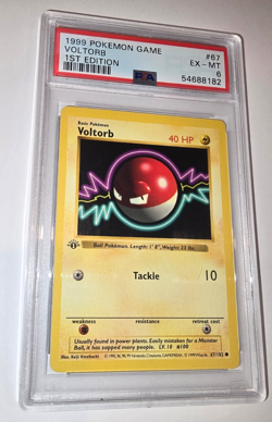 *Clean* Voltorb 1999 Pokemon Game 1st Edition #67 67/102 PSA 6 NM Lightning - Image 1