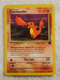 [Lot of 8] Charmander 50/82 Team Rocket English Pokemon '99/'00 TCG Vtg - EX+ - Image 3