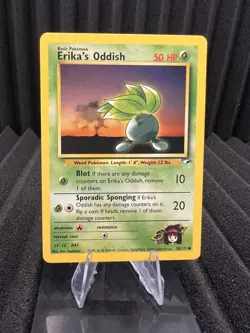 Erika's Oddish 78/132 - Gym Heroes Unlimited Edition - WOTC Pokemon Card LP - Image 1