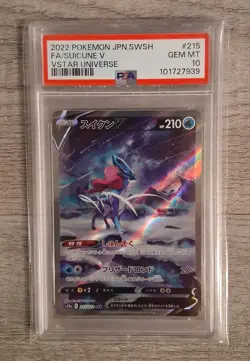PSA 10 GEM MINT Suicune V 215/172 Pokemon Japanese VSTAR Universe Secret Rare - Image 1
