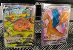 Pokemon TCG Charizard V 2-card Lot Near Mint Condition - Image 1
