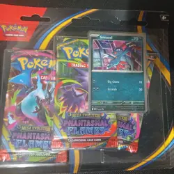 Pokemon TCG Mega Evolution Phantasmal Flames Triple Blister Sneasel NEW & SEALED - Image 1