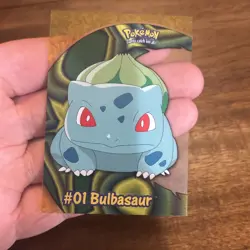 MP! Bulbasaur #01 PC2 Topps TV Animation Clear Blue Logo Pokemon Card - Image 1