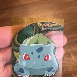 MP! Bulbasaur #01 PC2 Topps TV Animation Clear Blue Logo Pokemon Card - Image 2