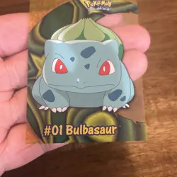 MP! Bulbasaur #01 PC2 Topps TV Animation Clear Blue Logo Pokemon Card - Image 3