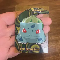 MP! Bulbasaur #01 PC2 Topps TV Animation Clear Blue Logo Pokemon Card - Image 4