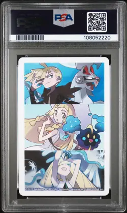 2017 POKEMON PLAYING CARDS LILLIE, GLADION & LUSAMINE KING OF SPADES PSA 9 - Image 2