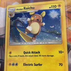 Alolan Raichu Sm65 Black Star Promo Holo Pokemon Card 2017 - Image 2