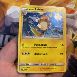 Alolan Raichu Sm65 Black Star Promo Holo Pokemon Card 2017 - Image 3