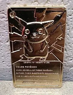 1999 POKEMON BURGER KING 23K GOLD PLATED PIKACHU CARD & POKEBALL CASE - Image 4