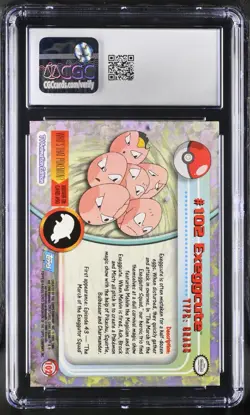 CGC 9 Exeggcute 102 Topps Series 2 2000 Pokemon Card - Image 2
