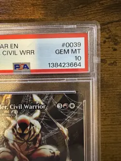 PSA10 Iron Spider, Civil Warrior MTG Marevel Universe - 0039 - Image 2
