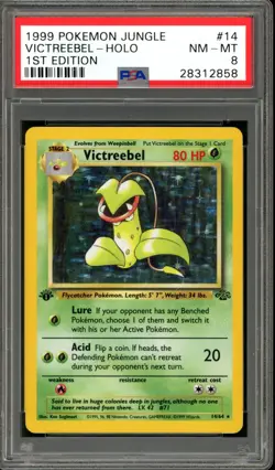 Pokemon PSA 8 NM-MT 1st Edition Jungle Holo Victreebel 14/64 - Image 1