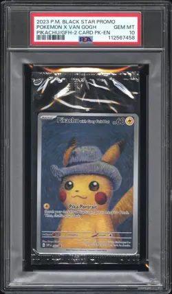 Pokemon PSA 10 Gem Mint Sealed Pokemon x Van Gogh Felt Hat Pikachu SVP 085 - Image 1