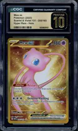 Pokemon CGC 10 Pristine 151 Secret Rare Mew EX 205/165 - Image 1