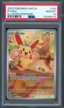 Pokemon PSA 10 Gem Mint Paradox Rift Illustration Rare Plusle 193/182 - Image 1