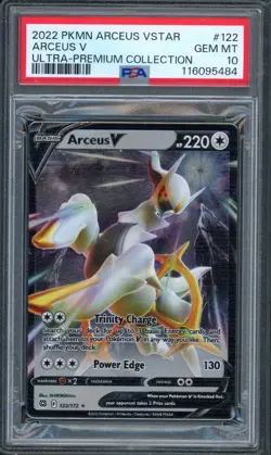 Pokemon PSA 10 Arceus Ultra Premium Collection Metal Arceus V 122/172 - Image 1