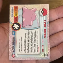 2000 Topps Pokemon Series 3 #132 Ditto TV Animation Blue Logo Non Holo Vintage - Image 4
