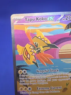Pokemon SV04 Paradox Rift Tapu Koko ex 247/182 Special Illustration Rare NM - Image 3