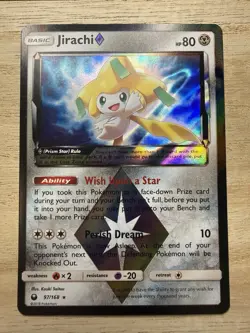 JIRACHI Prism Star #97/168 SM-Celestial Storm Holo - Pokemon TCG - Image 1