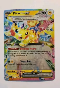 Pikachu ex 057/191 - Surging Sparks - Pokemon TCG - Double Rare - Image 1