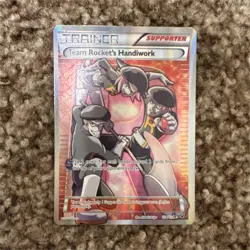 Pokemon Team Rocket's Handiwork 124/124 Full Art Ultra Rare Holo Trainer - Image 1