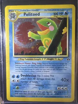 Pokemon TCG - Politoed #8- Neo Discovery (2001)- Holo - Ungraded - Image 1