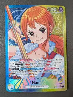 Nami Alt Art Leader - A Fist Of Divine Speed #OP11-041 L One Piece TCG See Desc - Image 1