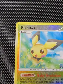 Pokemon Pichu 45/100 Platinum Stamped Reverse Holo Uncommon Stormfront LP - Image 2