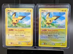 TCG Pokemon Pichu 45/100 Non-Holo & Platinum Reverse Holo Stormfront 2008: LP/MP - Image 1