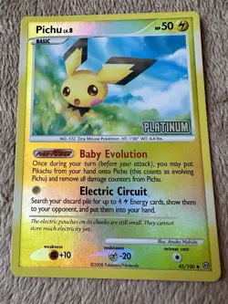 2008 Pokemon Platinum Stormfront Pichu STAMPED Reverse Holo 45/100 LP - Image 1